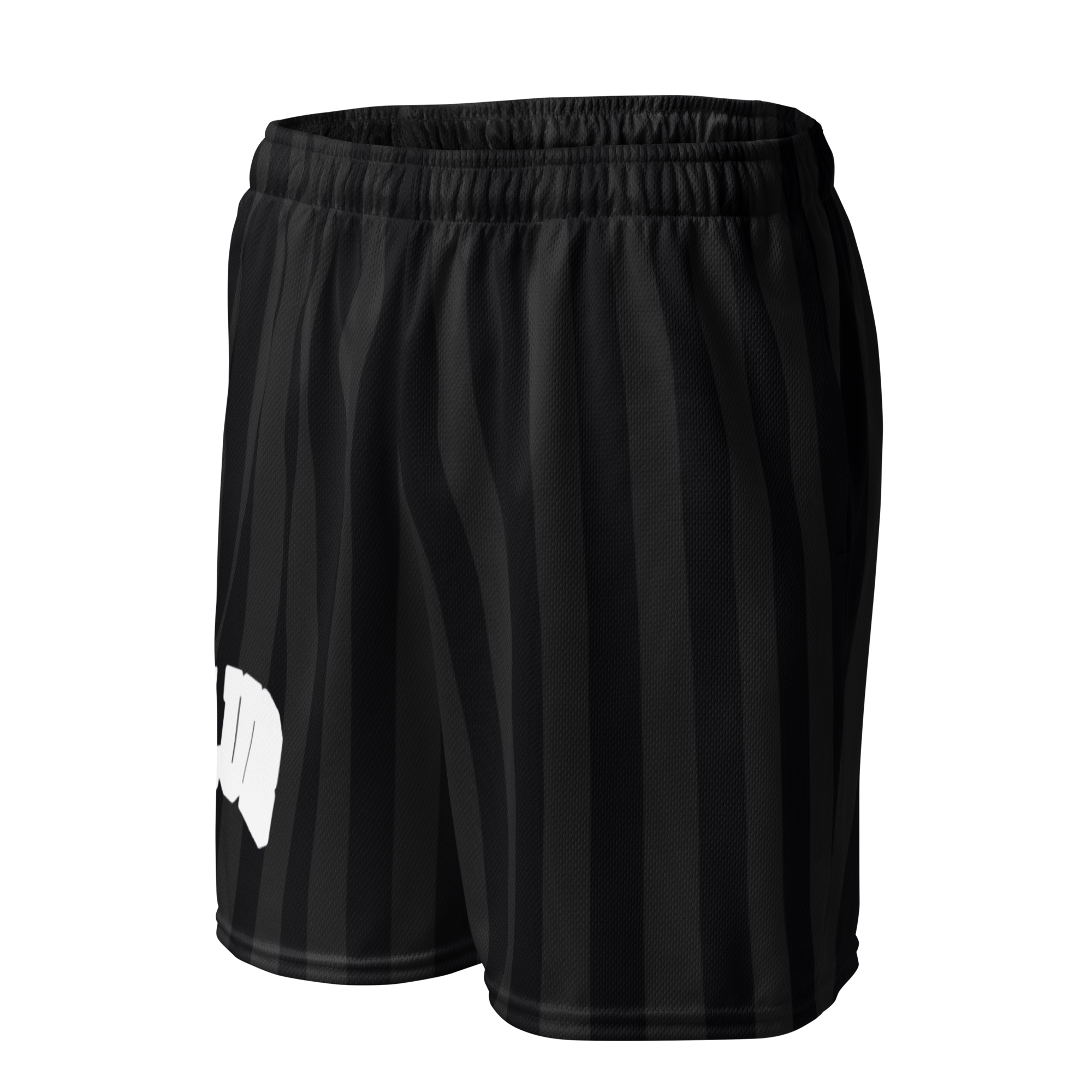 Club Striped Mesh Shorts (Black/Grey)