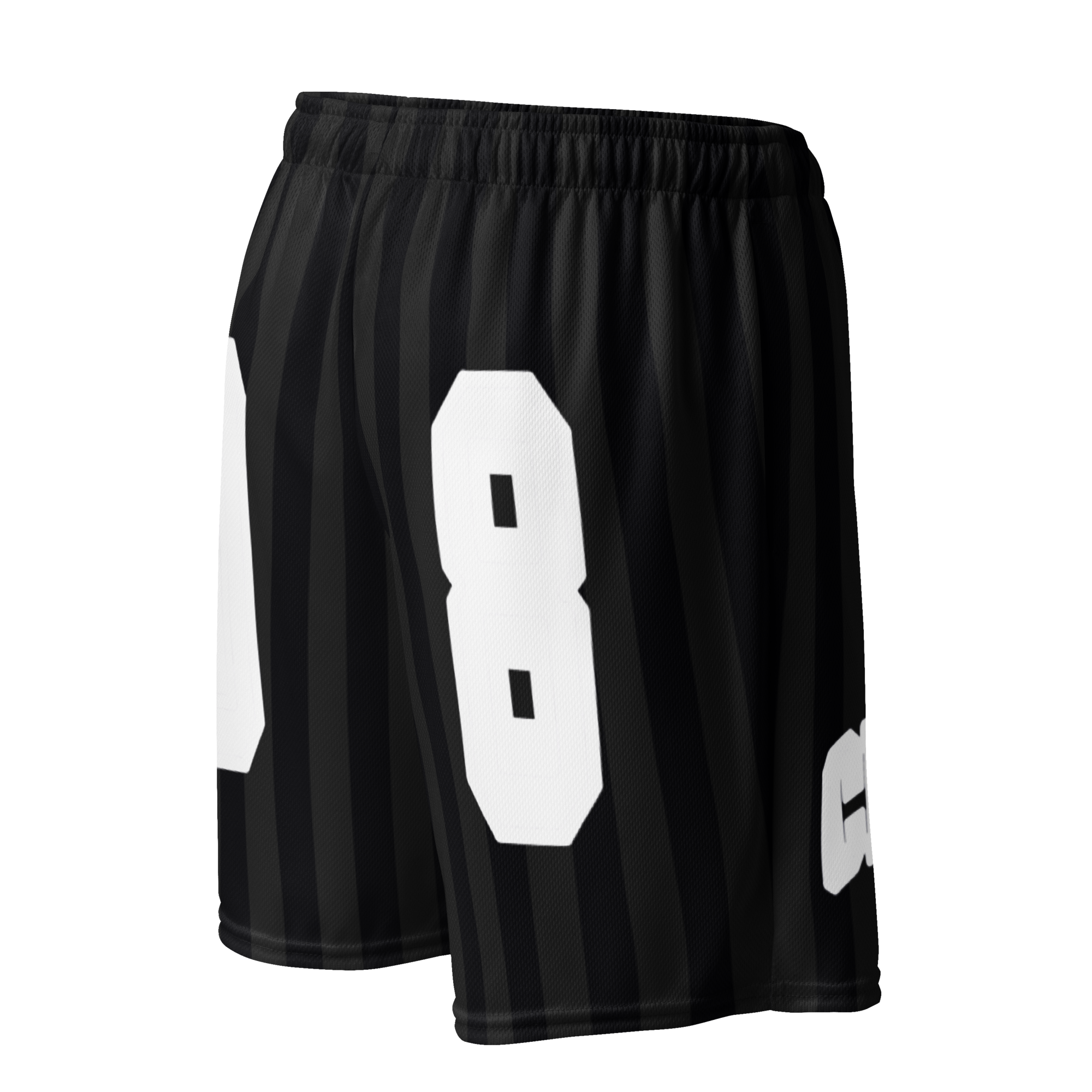 Club Striped Mesh Shorts (Black/Grey)